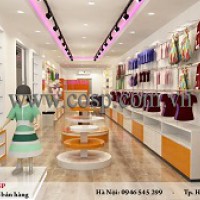 Thiết kế thi công cửa hàng thời trang trẻ em - Anh Hưng - Trà Vinh